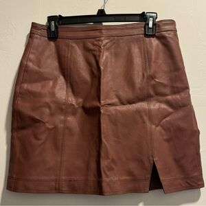 Faux leather skirt